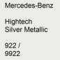 Preview: Mercedes-Benz, Hightech Silver Metallic, 922 / 9922.